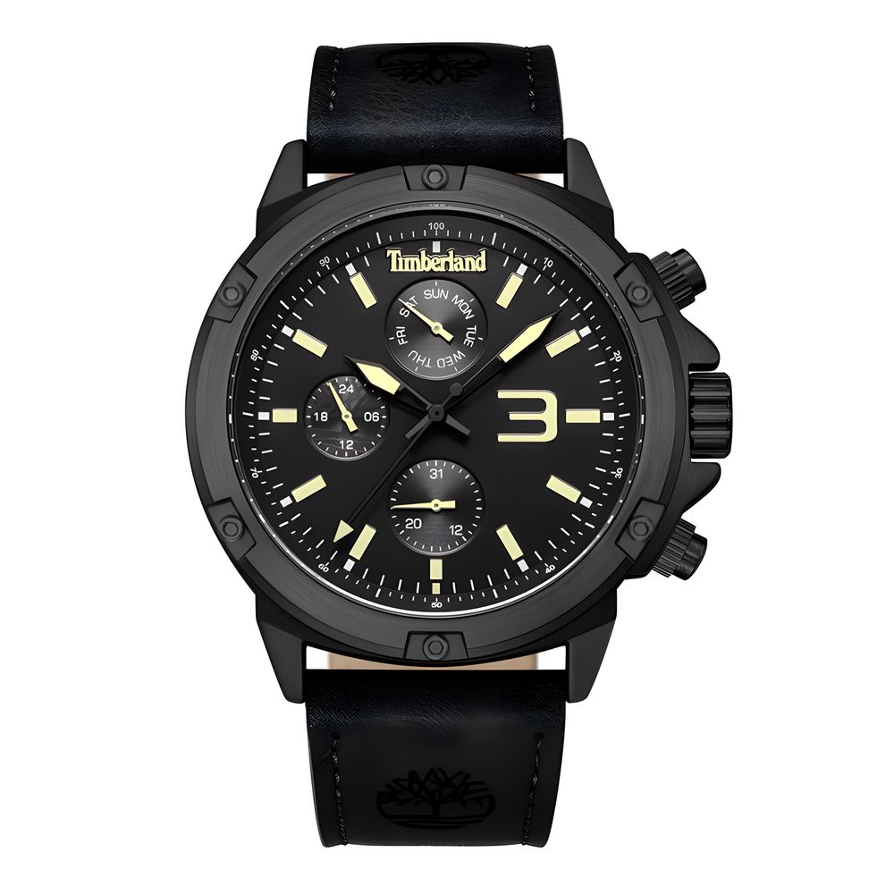 Timberland Black Leather Watch - Beyzy Store - Timberland