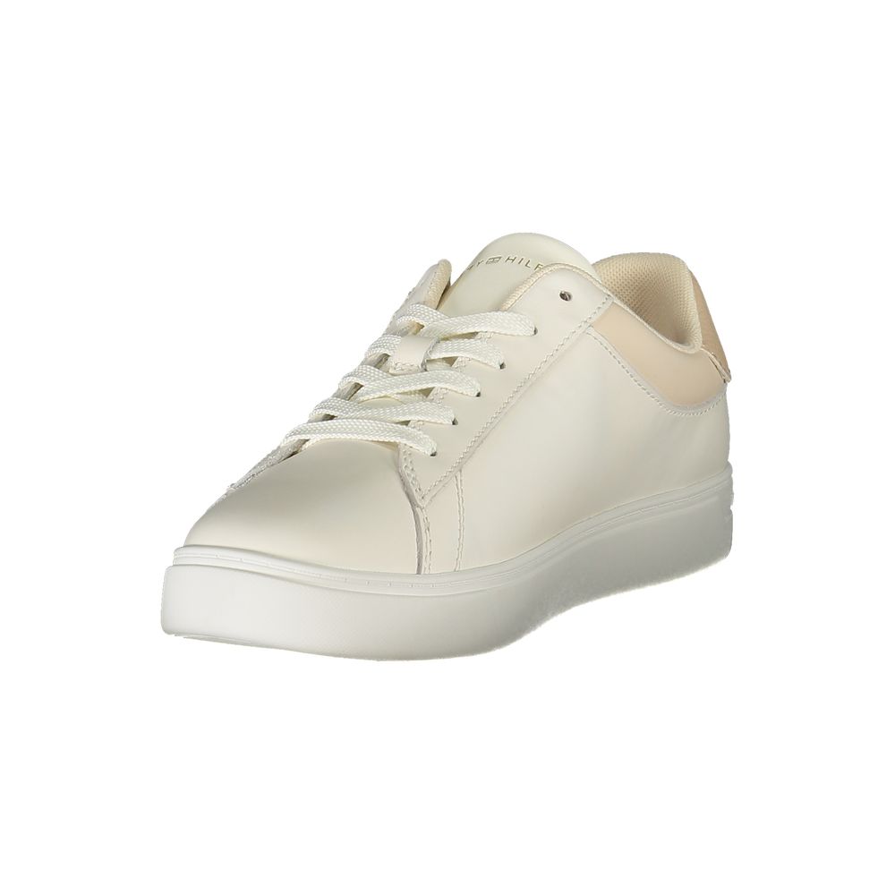 Tommy Hilfiger Beige Leather Women Sneaker - Beyzy Store - Tommy Hilfiger
