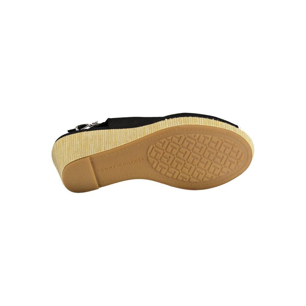 Tommy Hilfiger Black Cotton Women Sandal - Beyzy Store - Tommy Hilfiger