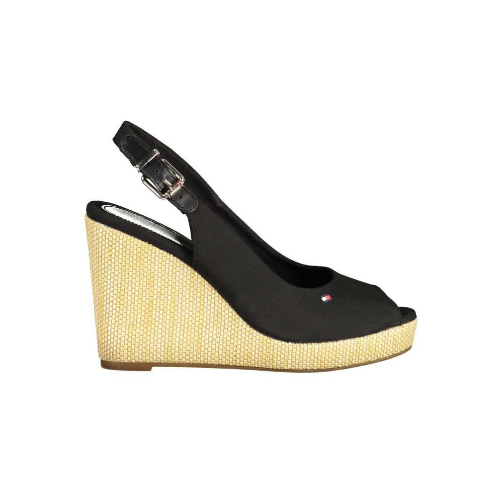 Tommy Hilfiger Black Cotton Women Sandal - Beyzy Store - Tommy Hilfiger
