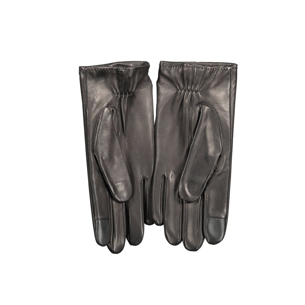 Tommy Hilfiger Black Leather Glove - Beyzy Store - Tommy Hilfiger