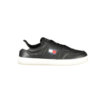 Tommy Hilfiger Black Leather Men Sneaker - Beyzy Store - Tommy Hilfiger