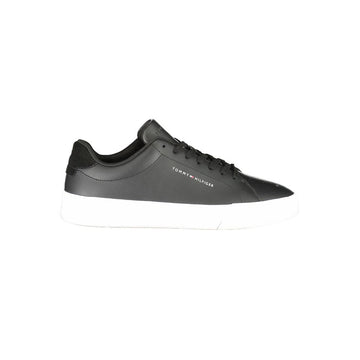 Tommy Hilfiger Black Leather Men Sneaker - Beyzy Store - Tommy Hilfiger