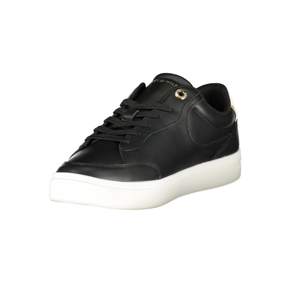 Tommy Hilfiger Black Leather Women Sneaker - Beyzy Store - Tommy Hilfiger