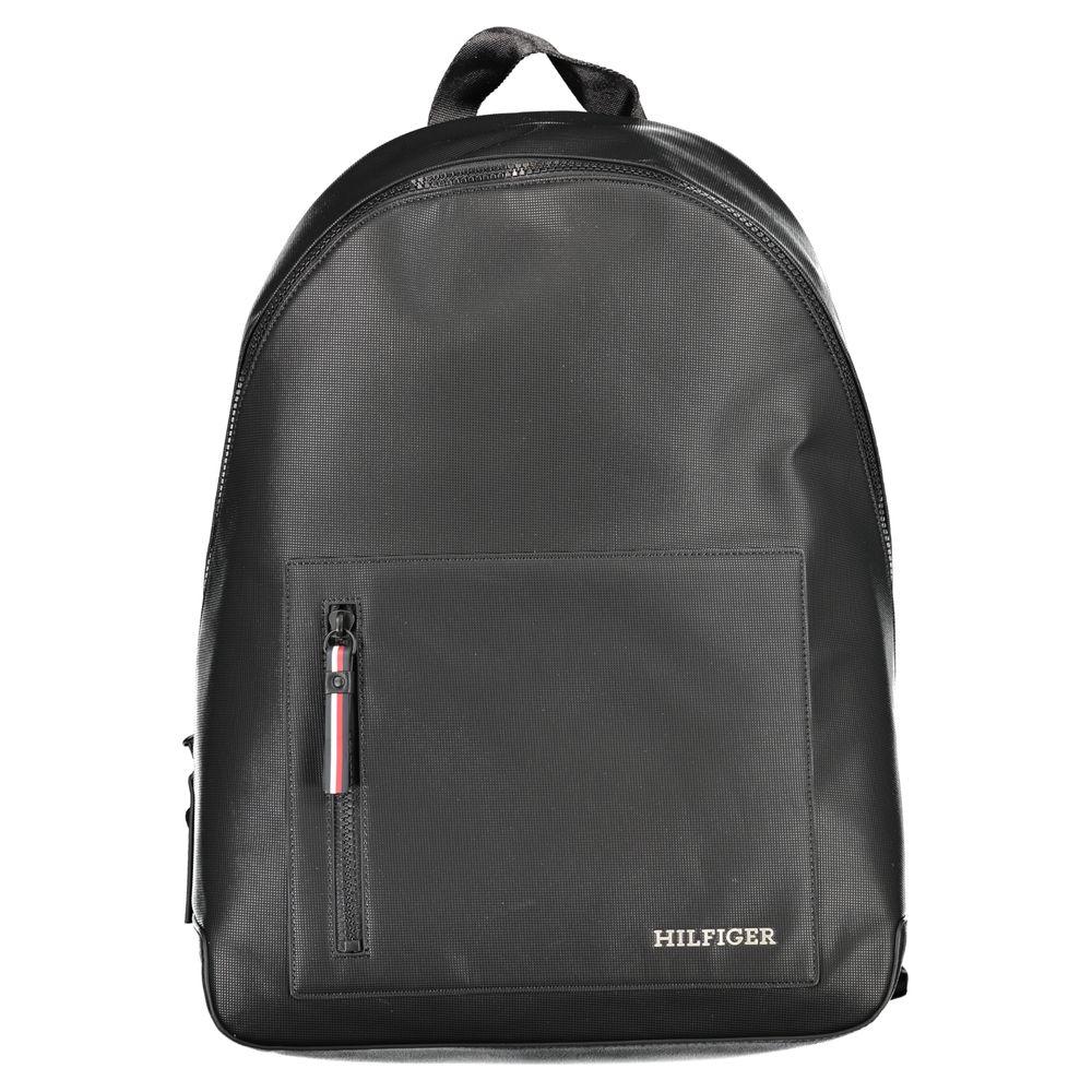 Tommy Hilfiger Black Polyester Backpack - Beyzy Store - Tommy Hilfiger
