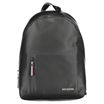 Tommy Hilfiger Black Polyester Backpack - Beyzy Store - Tommy Hilfiger