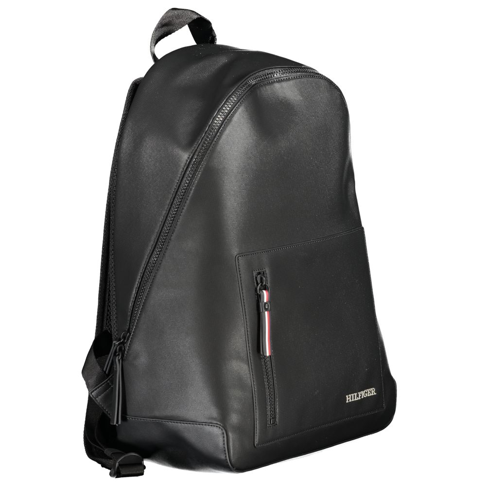 Tommy Hilfiger Black Polyester Backpack - Beyzy Store - Tommy Hilfiger