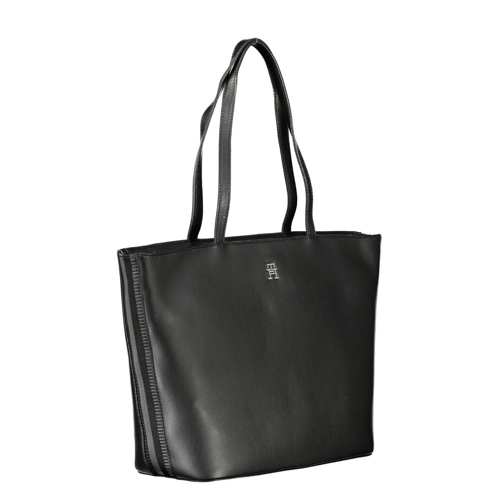Tommy Hilfiger Black Polyester Handbag - Beyzy Store - Tommy Hilfiger