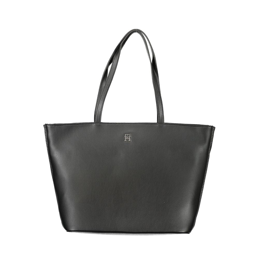 Tommy Hilfiger Black Polyester Handbag - Beyzy Store - Tommy Hilfiger