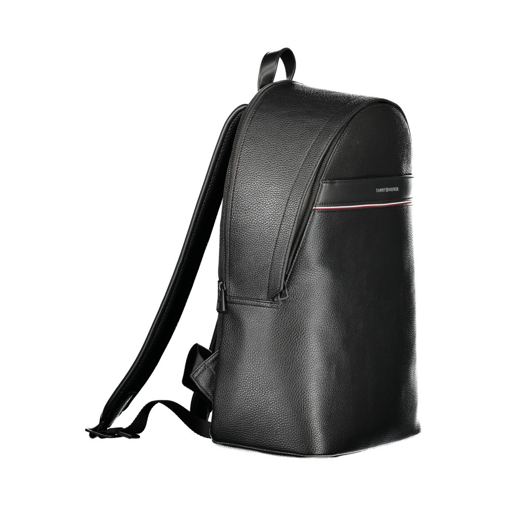 Tommy Hilfiger Black Polyester Men Backpack - Beyzy Store - Tommy Hilfiger