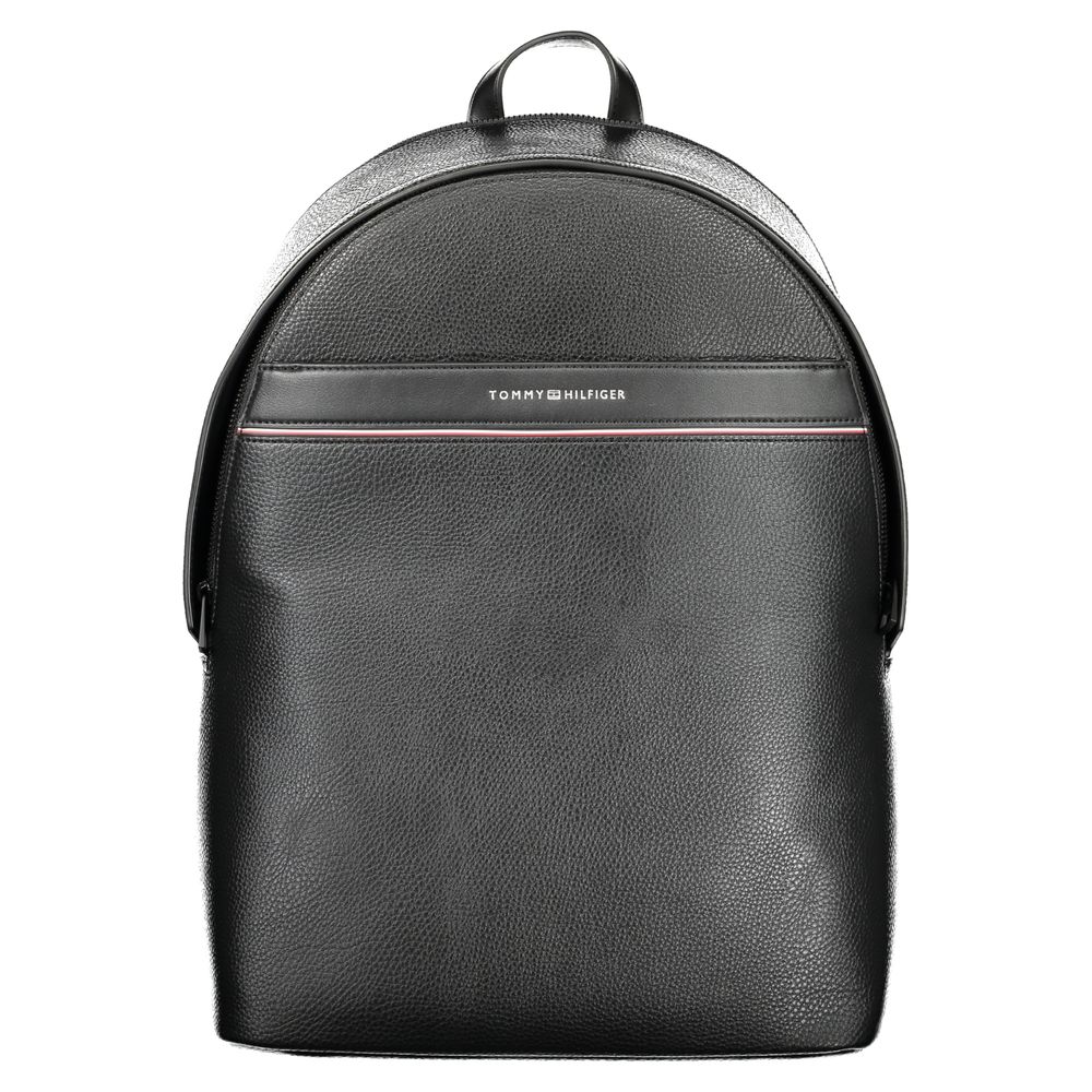Tommy Hilfiger Black Polyester Men Backpack - Beyzy Store - Tommy Hilfiger