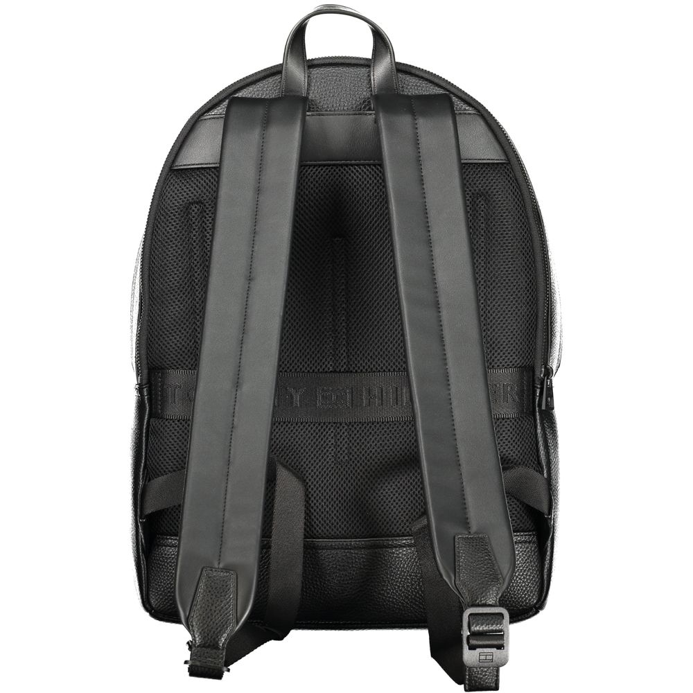 Tommy Hilfiger Black Polyester Men Backpack - Beyzy Store - Tommy Hilfiger