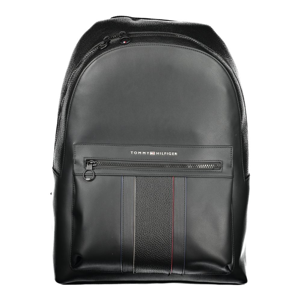 Tommy Hilfiger Black Polyester Men Backpack - Beyzy Store - Tommy Hilfiger