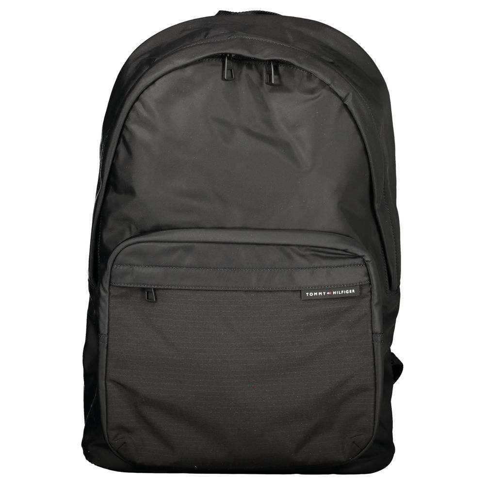Tommy Hilfiger Black Polyester Men Backpack - Beyzy Store - Tommy Hilfiger