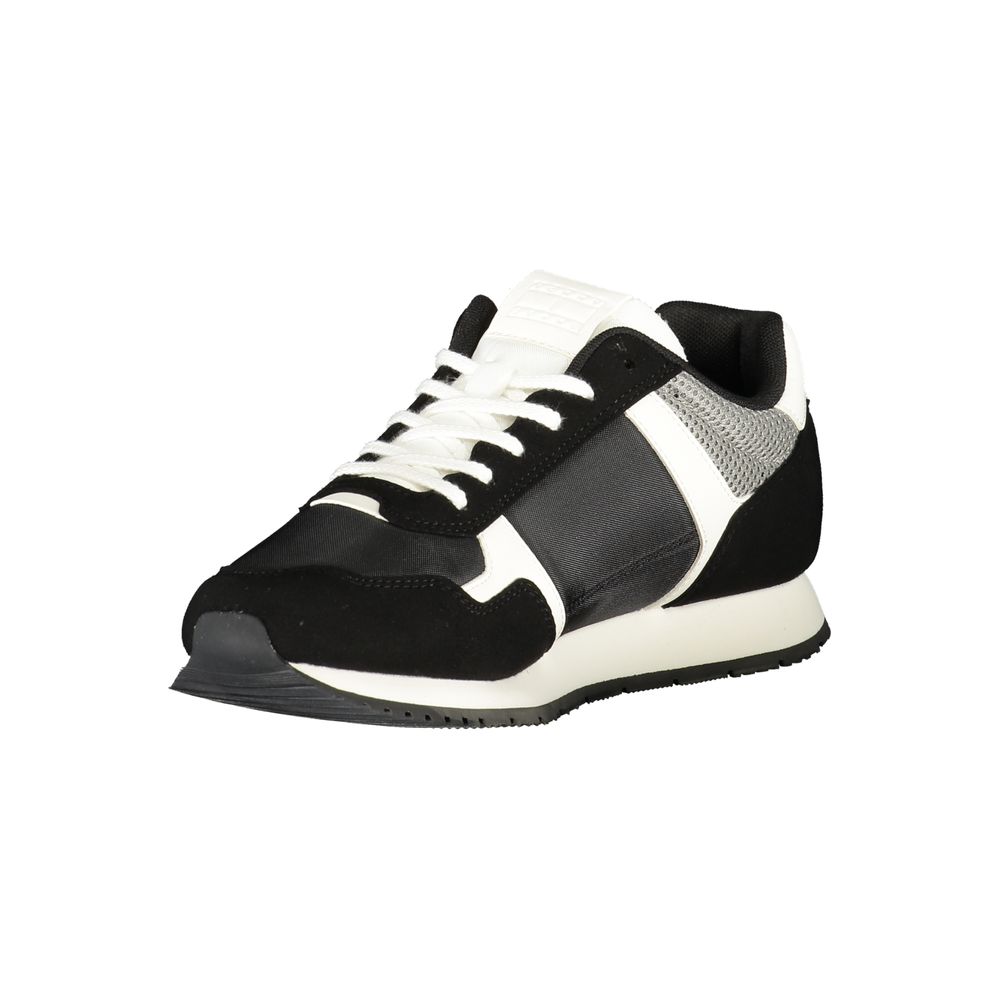 Tommy Hilfiger Black Polyester Men Sneaker - Beyzy Store - Tommy Hilfiger
