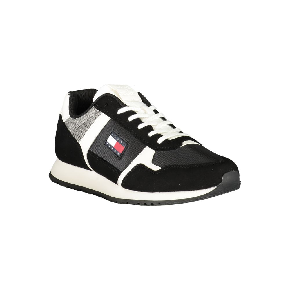 Tommy Hilfiger Black Polyester Men Sneaker - Beyzy Store - Tommy Hilfiger
