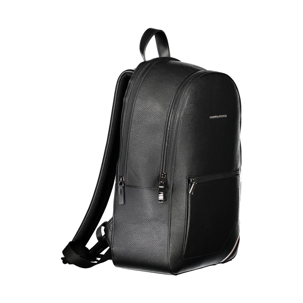 Tommy Hilfiger Black Polyethylene Backpack - Beyzy Store - Tommy Hilfiger