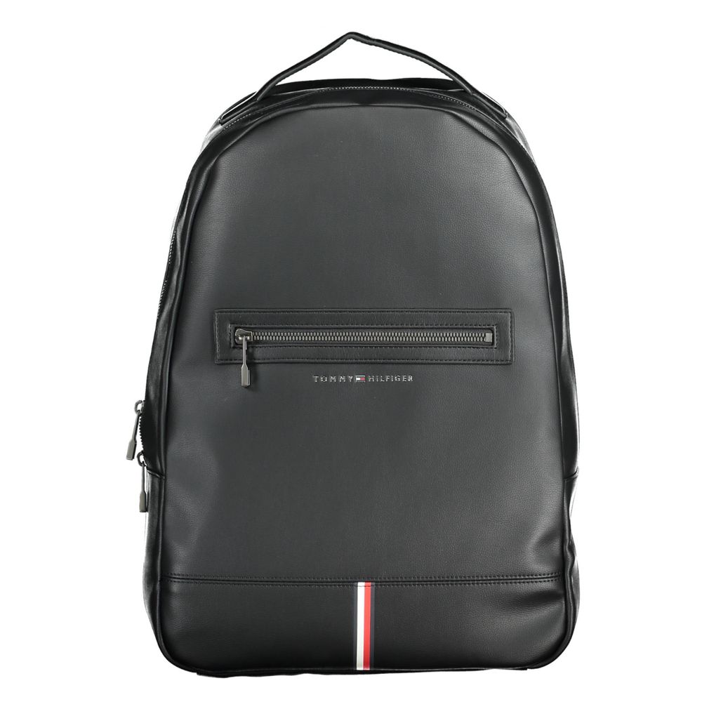 Tommy Hilfiger Black Polyethylene Men Backpack - Beyzy Store - Tommy Hilfiger