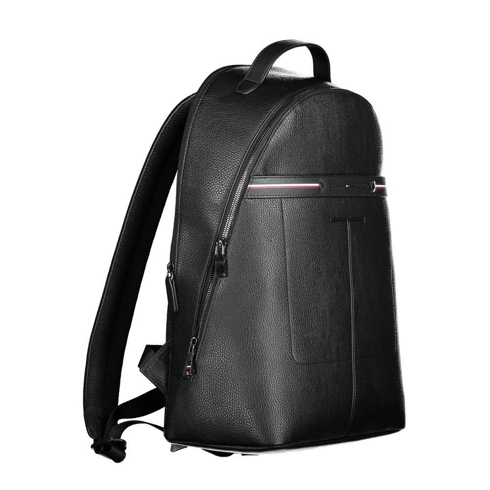 Tommy Hilfiger Black Polyethylene Men Backpack - Beyzy Store - Tommy Hilfiger