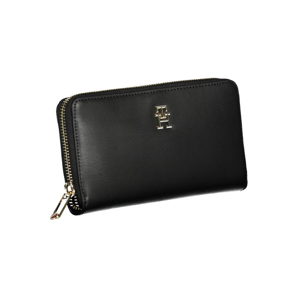 Tommy Hilfiger Black Polyethylene Women Wallet - Beyzy Store - Tommy Hilfiger