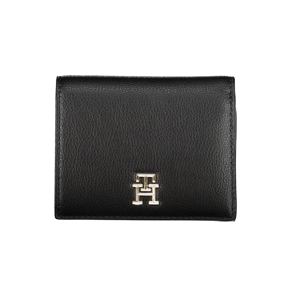Tommy Hilfiger Black Polyethylene Women Wallet - Beyzy Store - Tommy Hilfiger