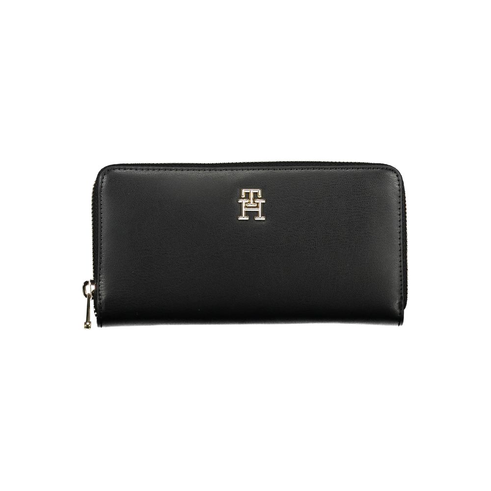 Tommy Hilfiger Black Polyethylene Women Wallet - Beyzy Store - Tommy Hilfiger