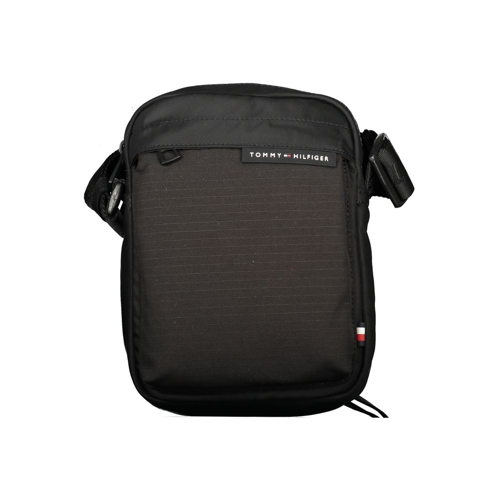 Tommy Hilfiger Black Recycled Polyester Men Shoulder Bag - Beyzy Store - Tommy Hilfiger