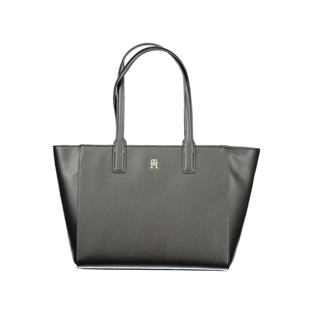 Tommy Hilfiger Black Recycled Polyester Women Handbag - Beyzy Store - Tommy Hilfiger