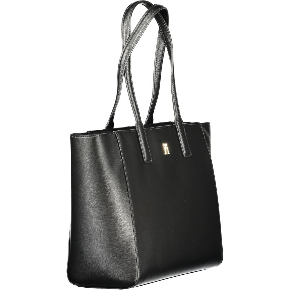 Tommy Hilfiger Black Recycled Polyester Women Handbag - Beyzy Store - Tommy Hilfiger