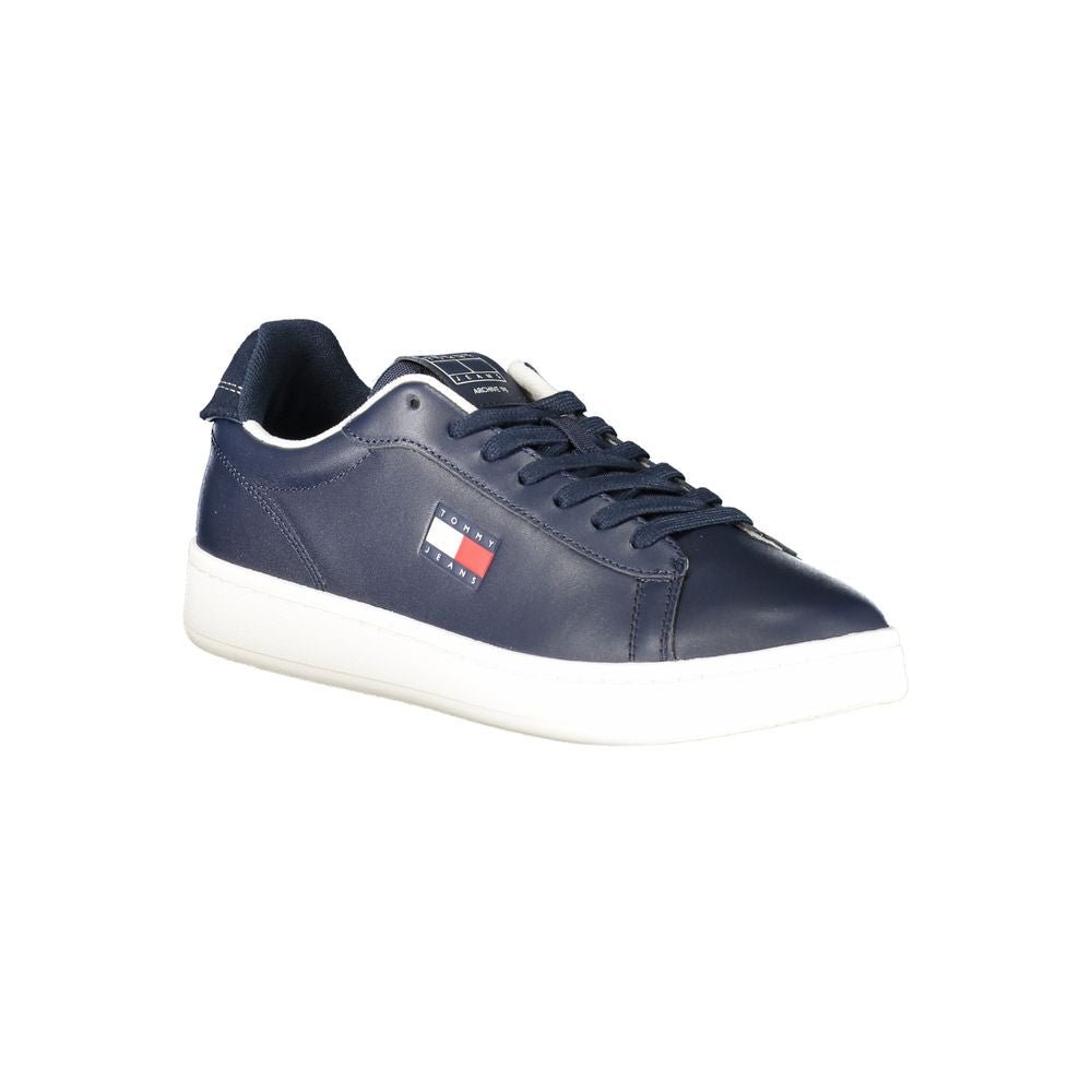 Tommy Hilfiger Blue Leather Men Sneaker - Beyzy Store - Tommy Hilfiger