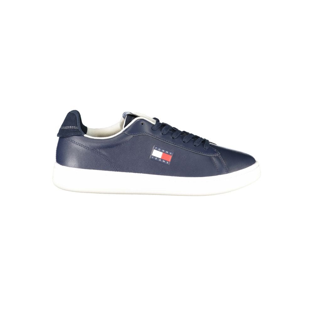 Tommy Hilfiger Blue Leather Men Sneaker - Beyzy Store - Tommy Hilfiger