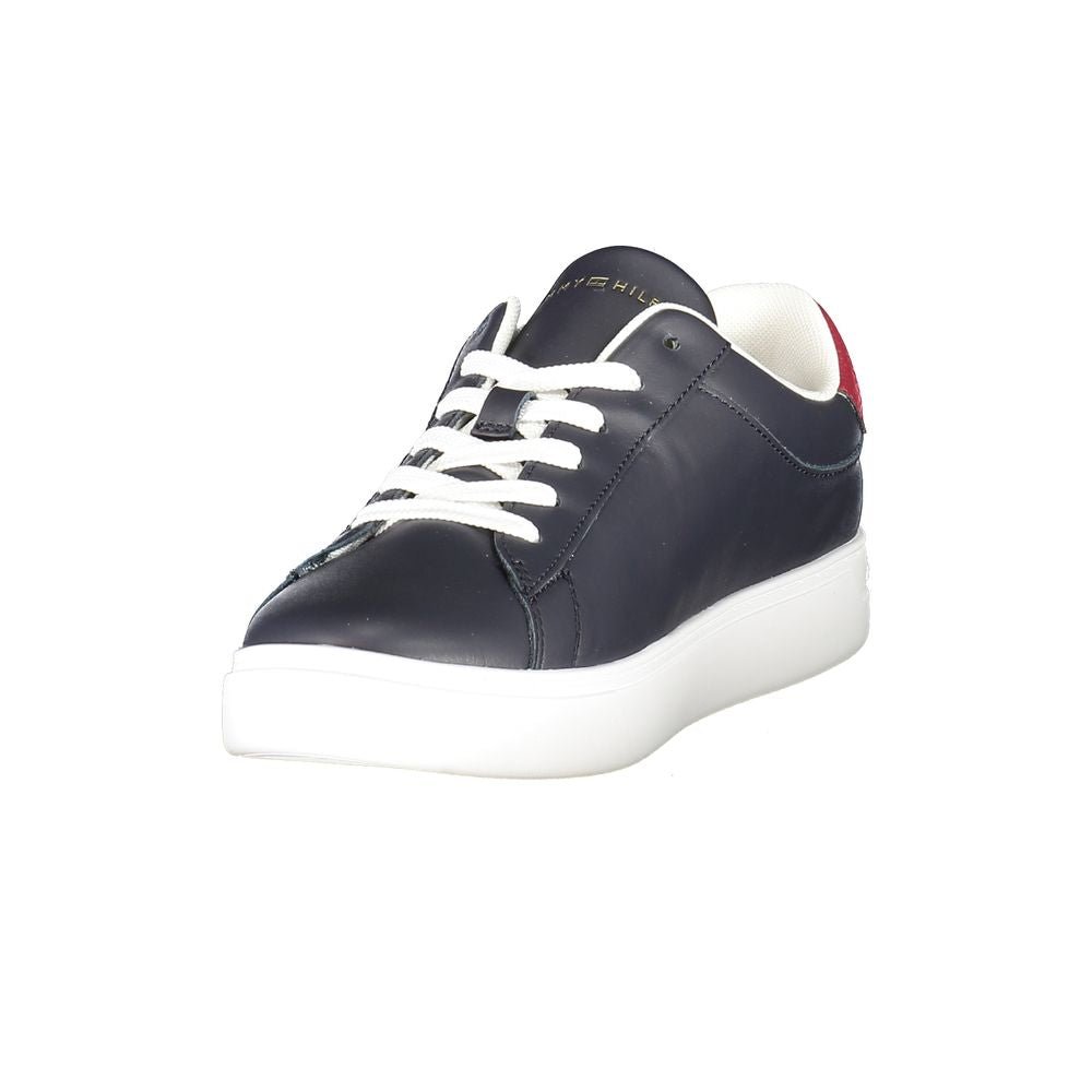 Tommy Hilfiger Blue Leather Women Sneaker - Beyzy Store - Tommy Hilfiger