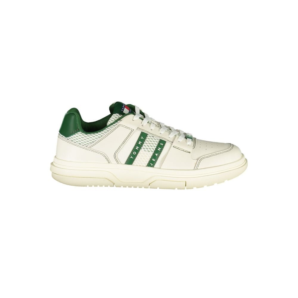 Tommy Hilfiger Green Leather Men Sneaker - Beyzy Store - Tommy Hilfiger