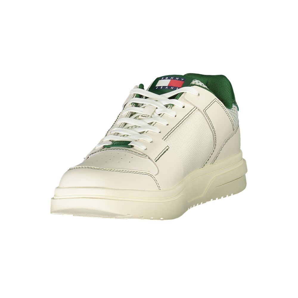 Tommy Hilfiger Green Leather Men Sneaker - Beyzy Store - Tommy Hilfiger