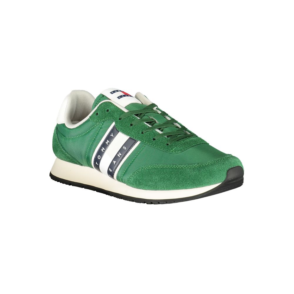 Tommy Hilfiger Green Polyester Men Sneaker - Beyzy Store - Tommy Hilfiger