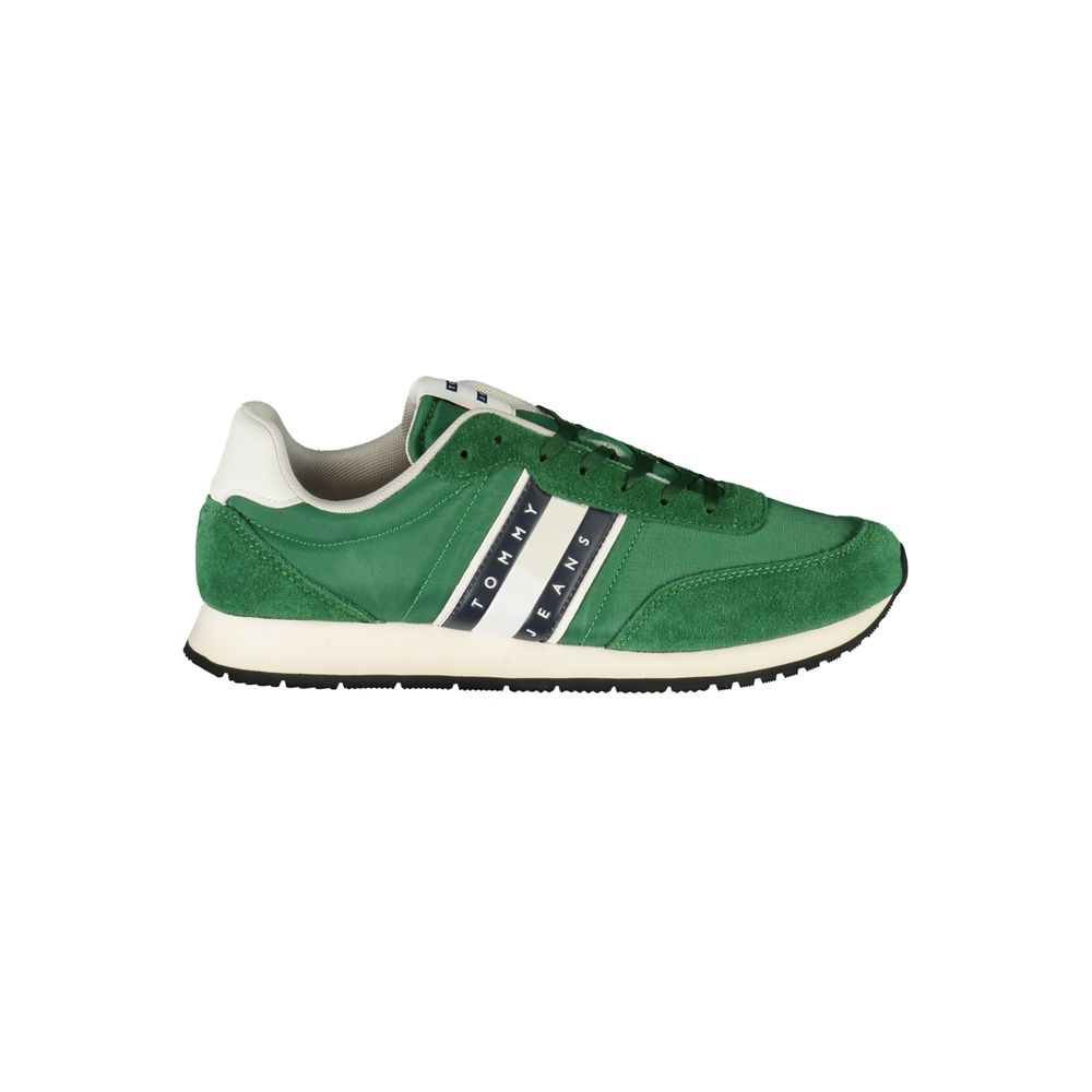Tommy Hilfiger Green Polyester Men Sneaker - Beyzy Store - Tommy Hilfiger