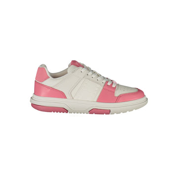 Tommy Hilfiger Pink Leather Women Sneaker - Beyzy Store - Tommy Hilfiger