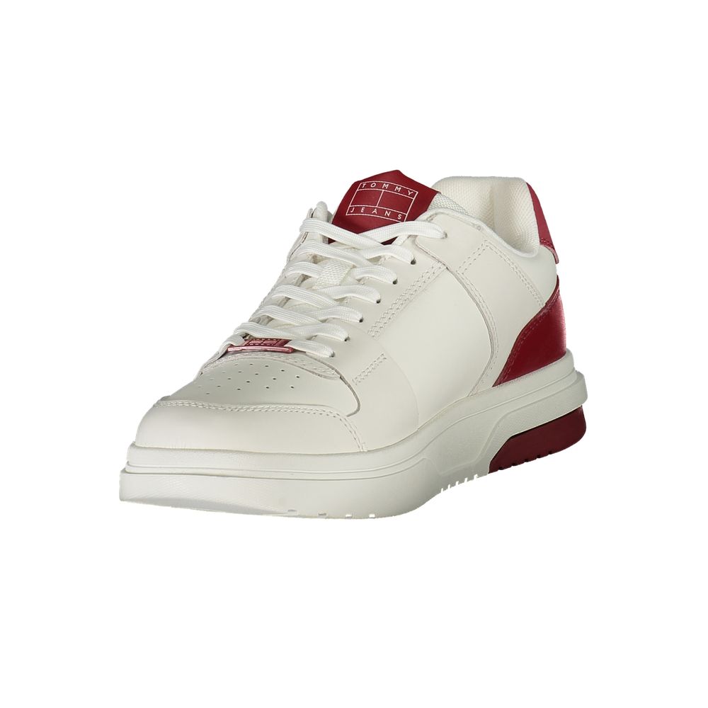 Tommy Hilfiger Red Leather Men Sneaker - Beyzy Store - Tommy Hilfiger