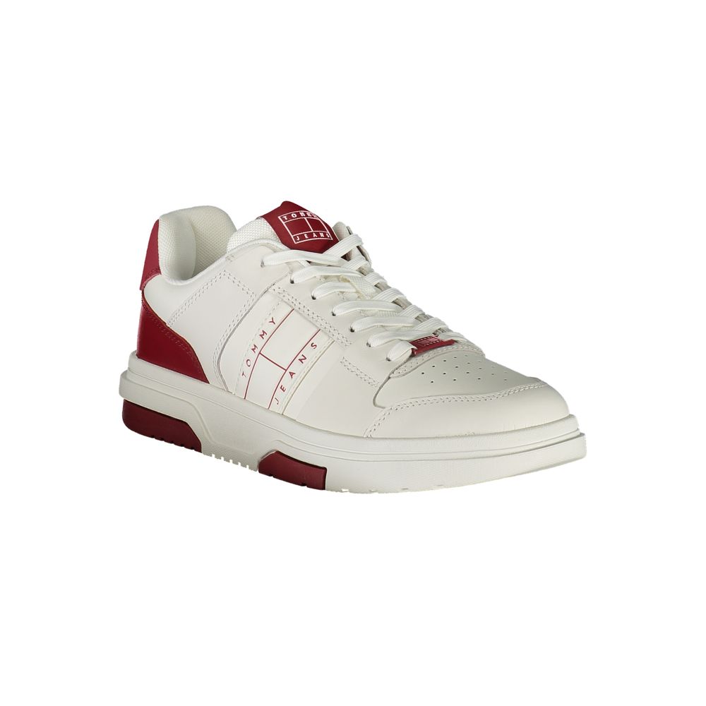 Tommy Hilfiger Red Leather Men Sneaker - Beyzy Store - Tommy Hilfiger