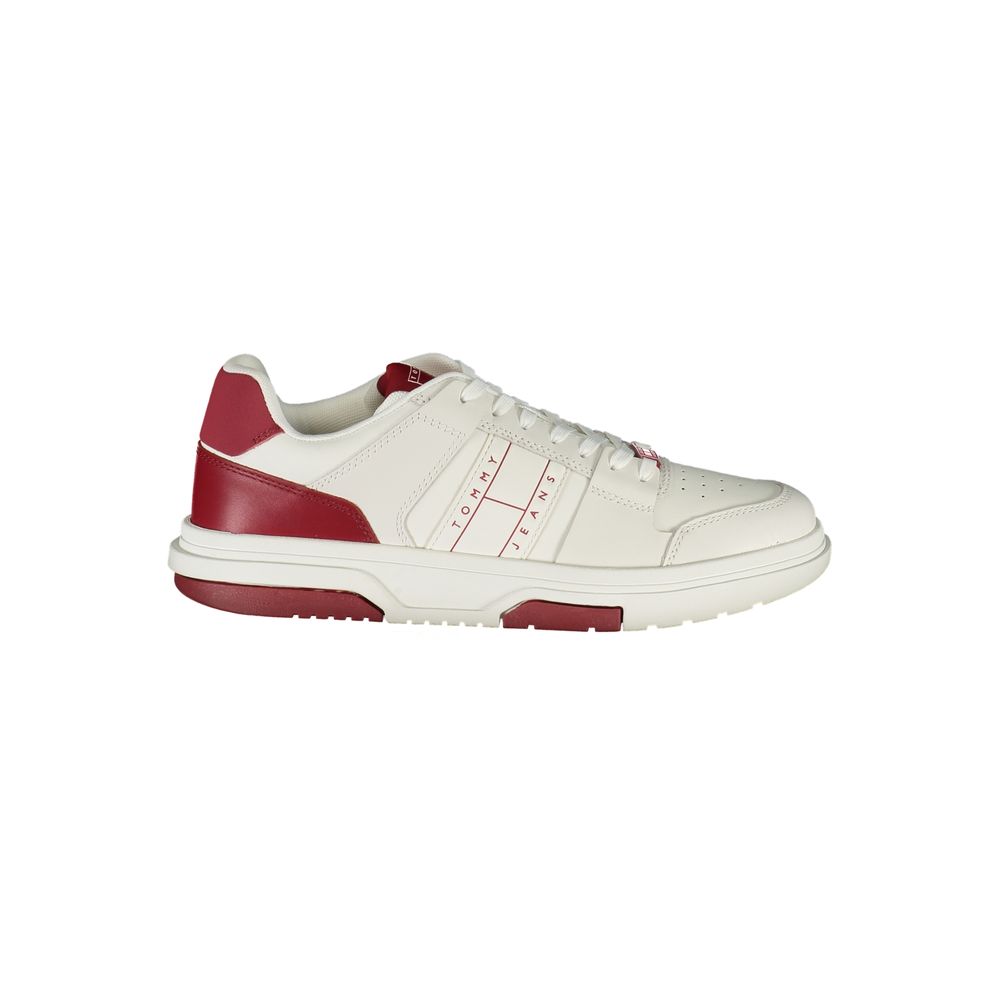 Tommy Hilfiger Red Leather Men Sneaker - Beyzy Store - Tommy Hilfiger