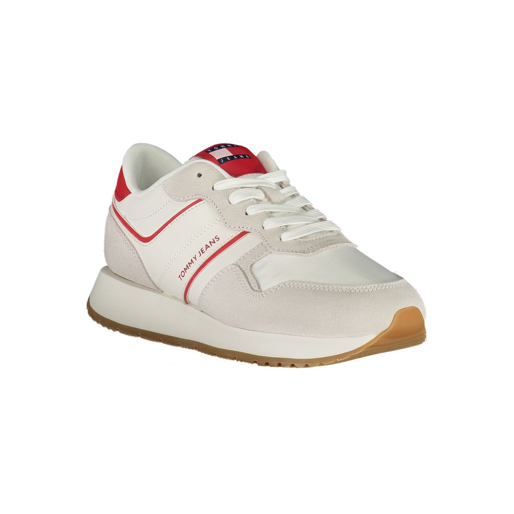 Tommy Hilfiger Red Leather Women Sneaker - Beyzy Store - Tommy Hilfiger