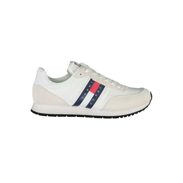 Tommy Hilfiger Sleek White Sneakers with Contrasting Details - Beyzy Store - Tommy Hilfiger