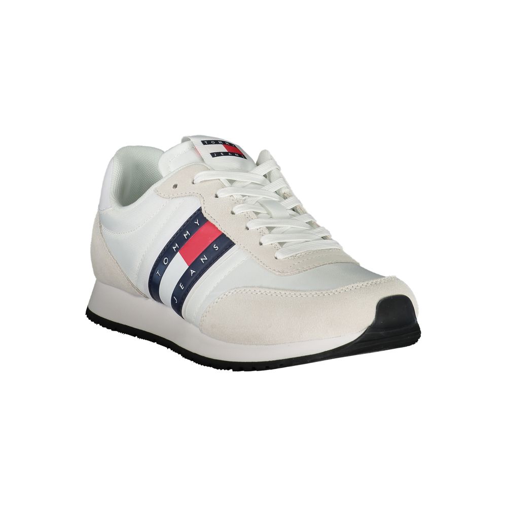 Tommy Hilfiger Sleek White Sneakers with Contrasting Details - Beyzy Store - Tommy Hilfiger