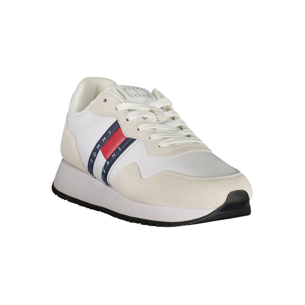 Tommy Hilfiger White Leather Men Sneaker - Beyzy Store - Tommy Hilfiger