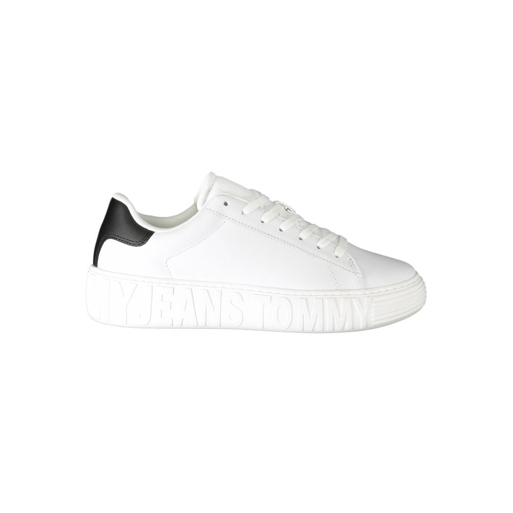 Tommy Hilfiger White Leather Men Sneaker - Beyzy Store - Tommy Hilfiger