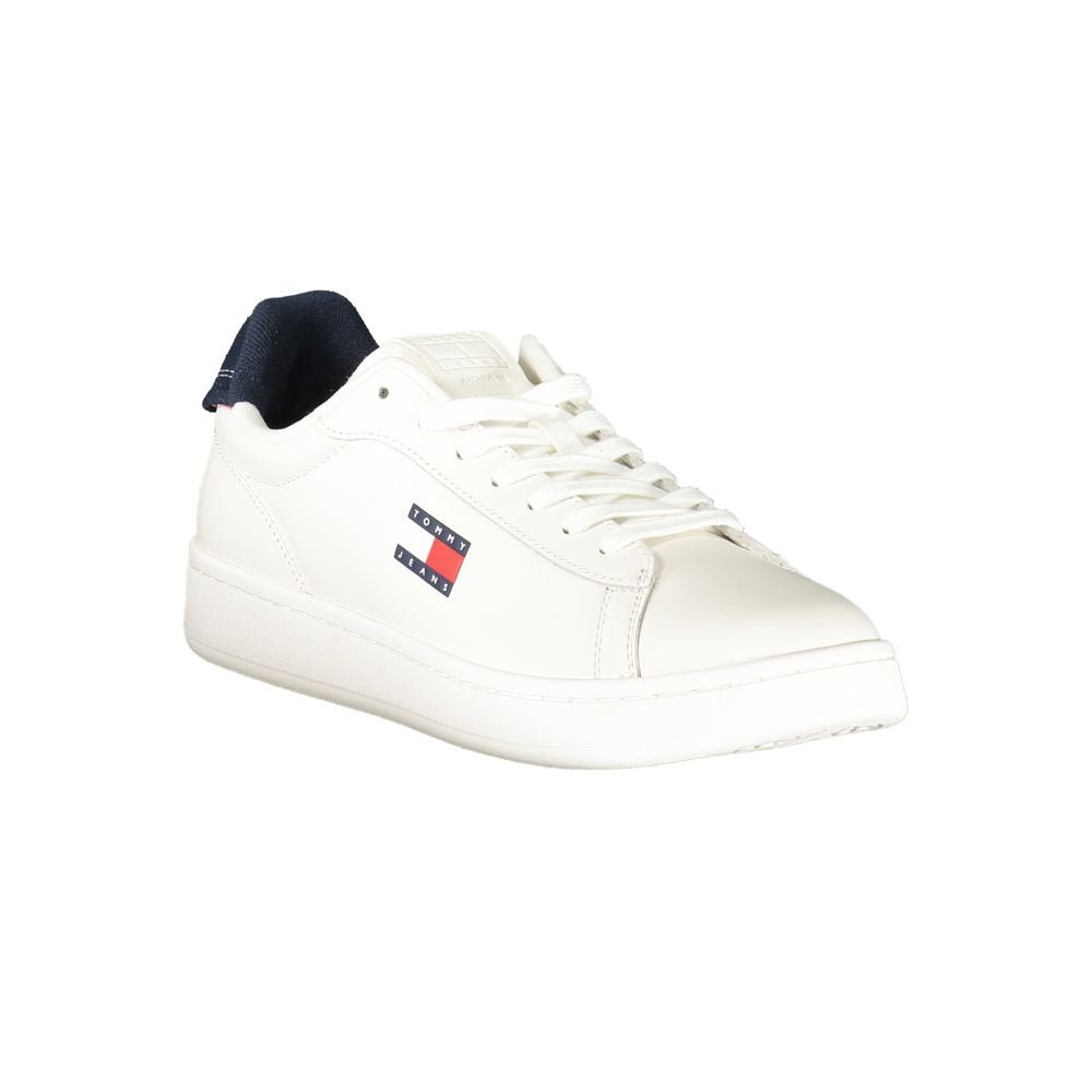 Tommy Hilfiger White Leather Men Sneaker - Beyzy Store - Tommy Hilfiger