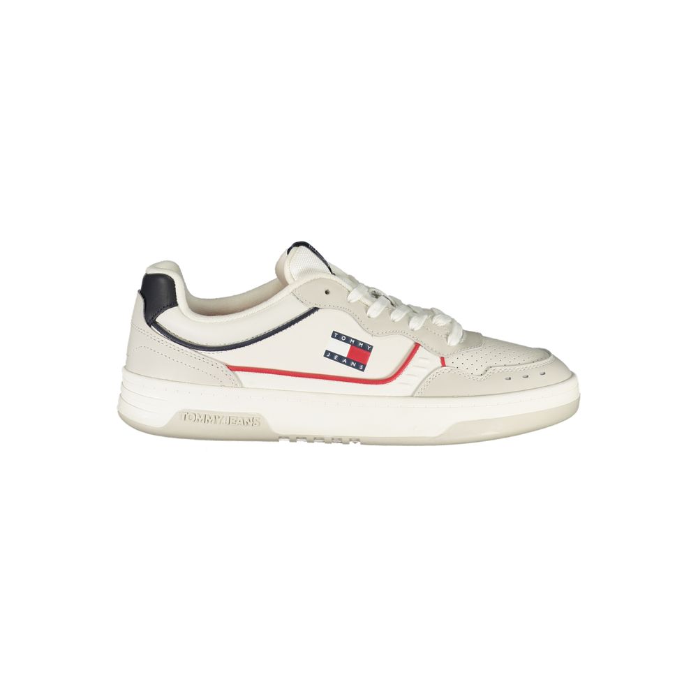 Tommy Hilfiger White Leather Men Sneaker - Beyzy Store - Tommy Hilfiger