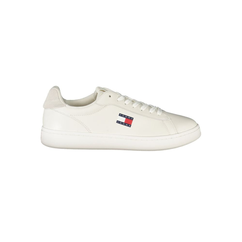 Tommy Hilfiger White Leather Men Sneaker - Beyzy Store - Tommy Hilfiger