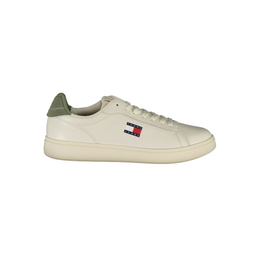 Tommy Hilfiger White Leather Men Sneaker - Beyzy Store - Tommy Hilfiger