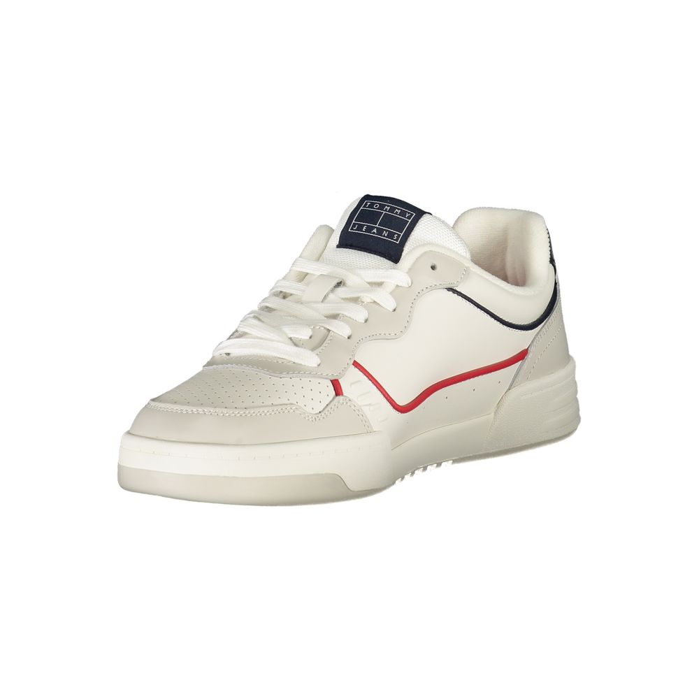 Tommy Hilfiger White Leather Men Sneaker - Beyzy Store - Tommy Hilfiger